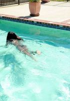 Black model Ana gets wet outdoors, Ana Foxxx (ana027) ATK Exotics: Ana Foxxx (Black model Ana gets wet outdoors)